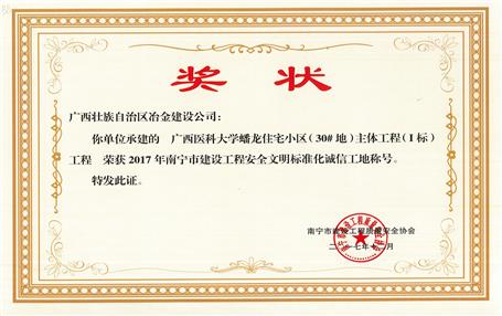 南寧分公司四個項目獲表彰！